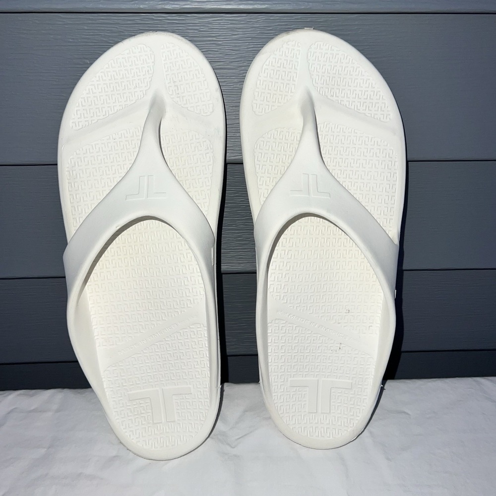 Telic Energy Flip Flop Recovery Comfort Sandals Unisex, Black, Size XL (W12/M11)